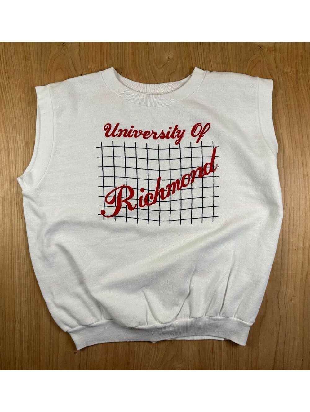 Vintage 80s University of Richmond sweatshirt sleeveless xlarge collegiate va